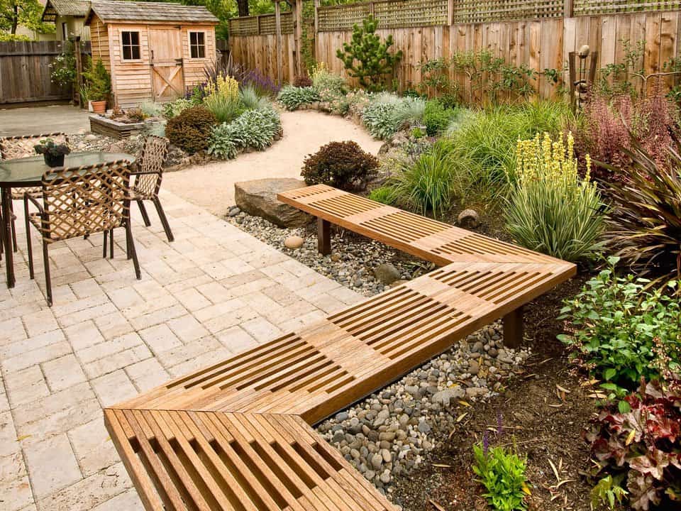 Small rock border garden