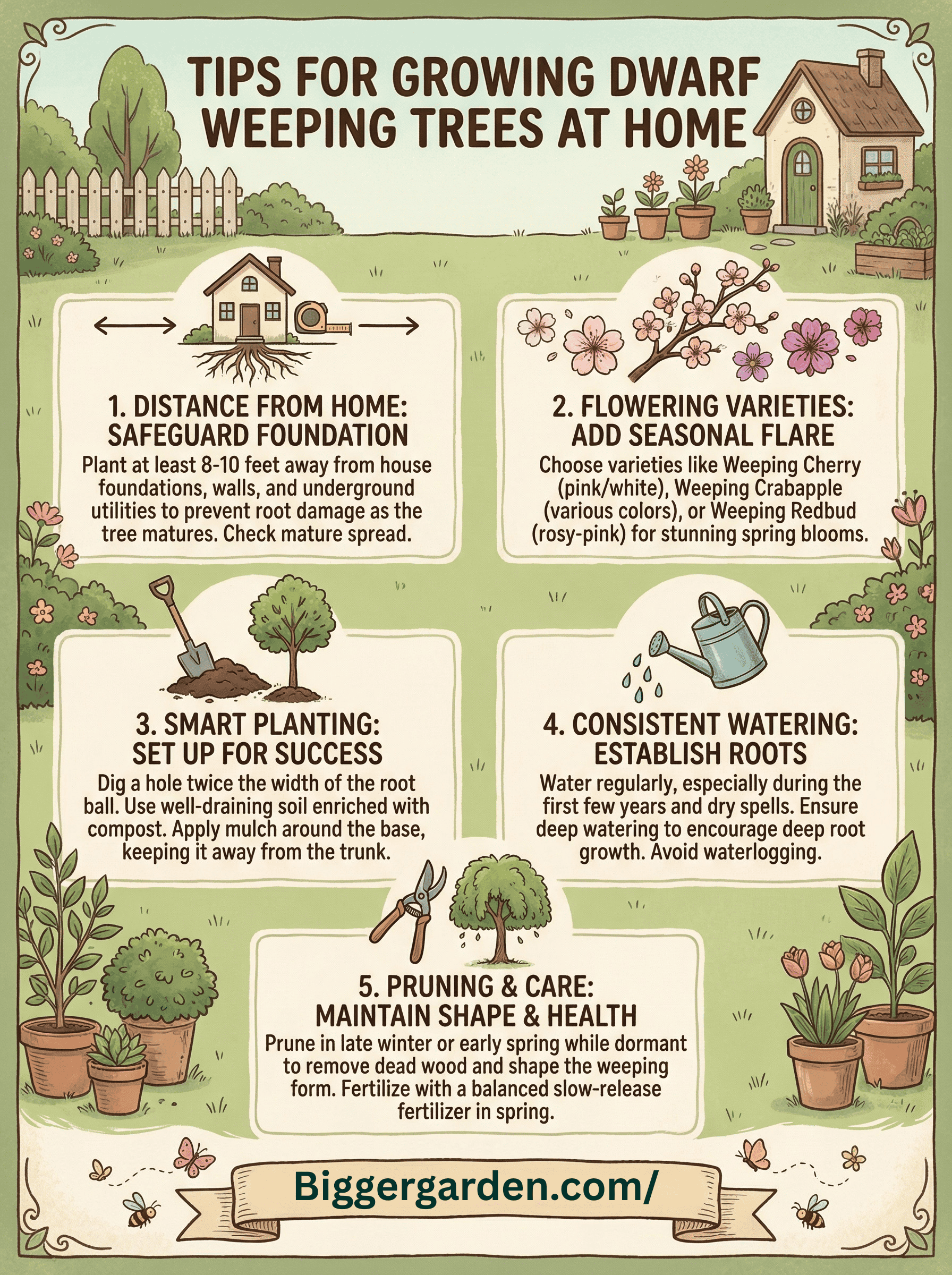 Tips for growing weeping trees at home
