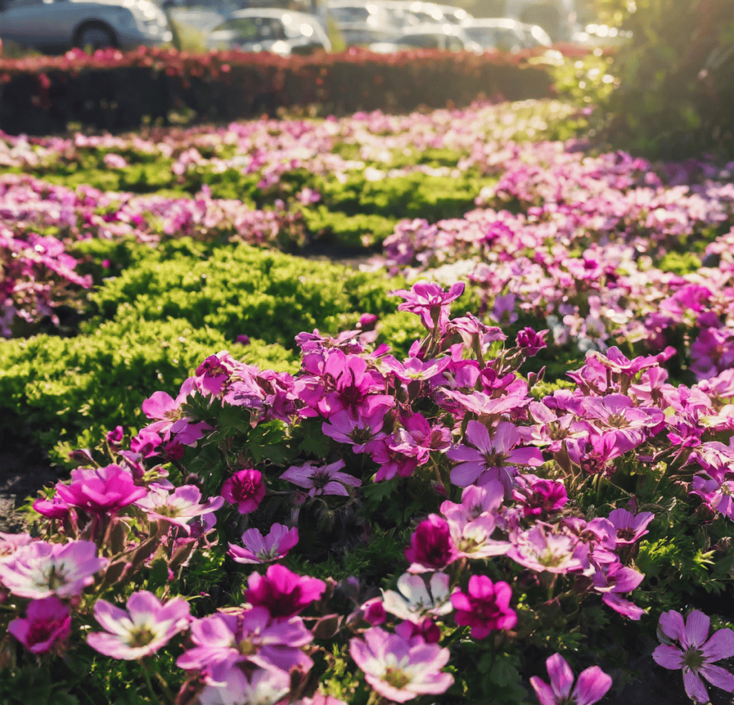 creeping pink flowers web