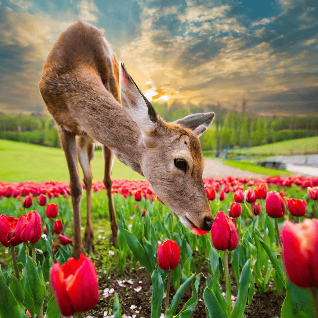 deer eating bulbs
