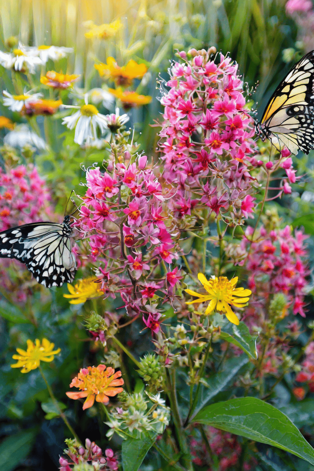 Butterfly and Milkweed flower