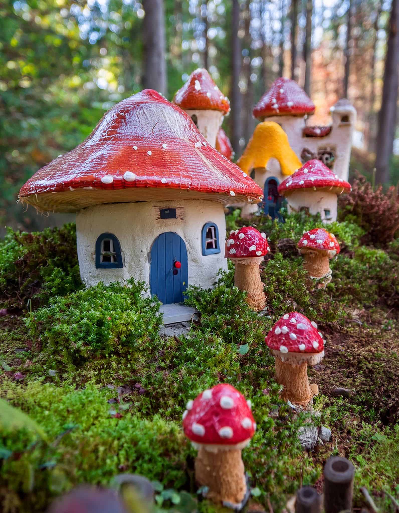 Fairy garden mushroom house