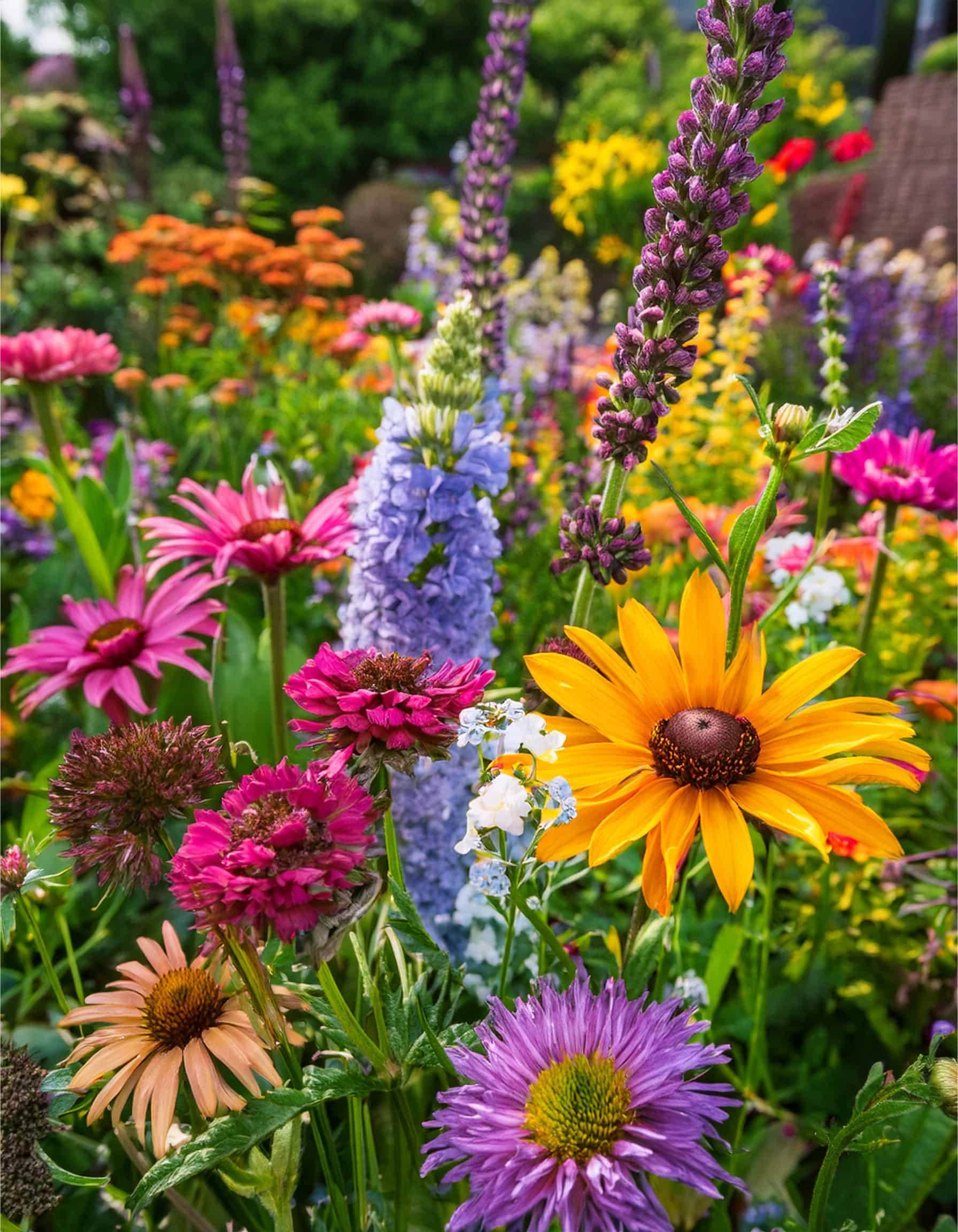 Black eyed Susan and bee balm