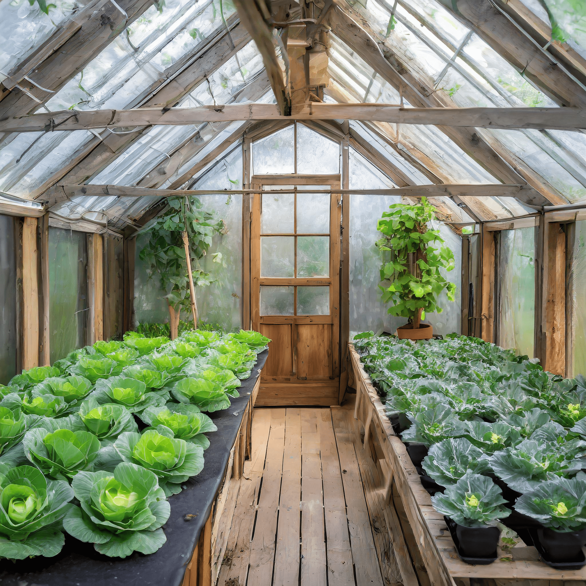 Greenhouse growing brassicas