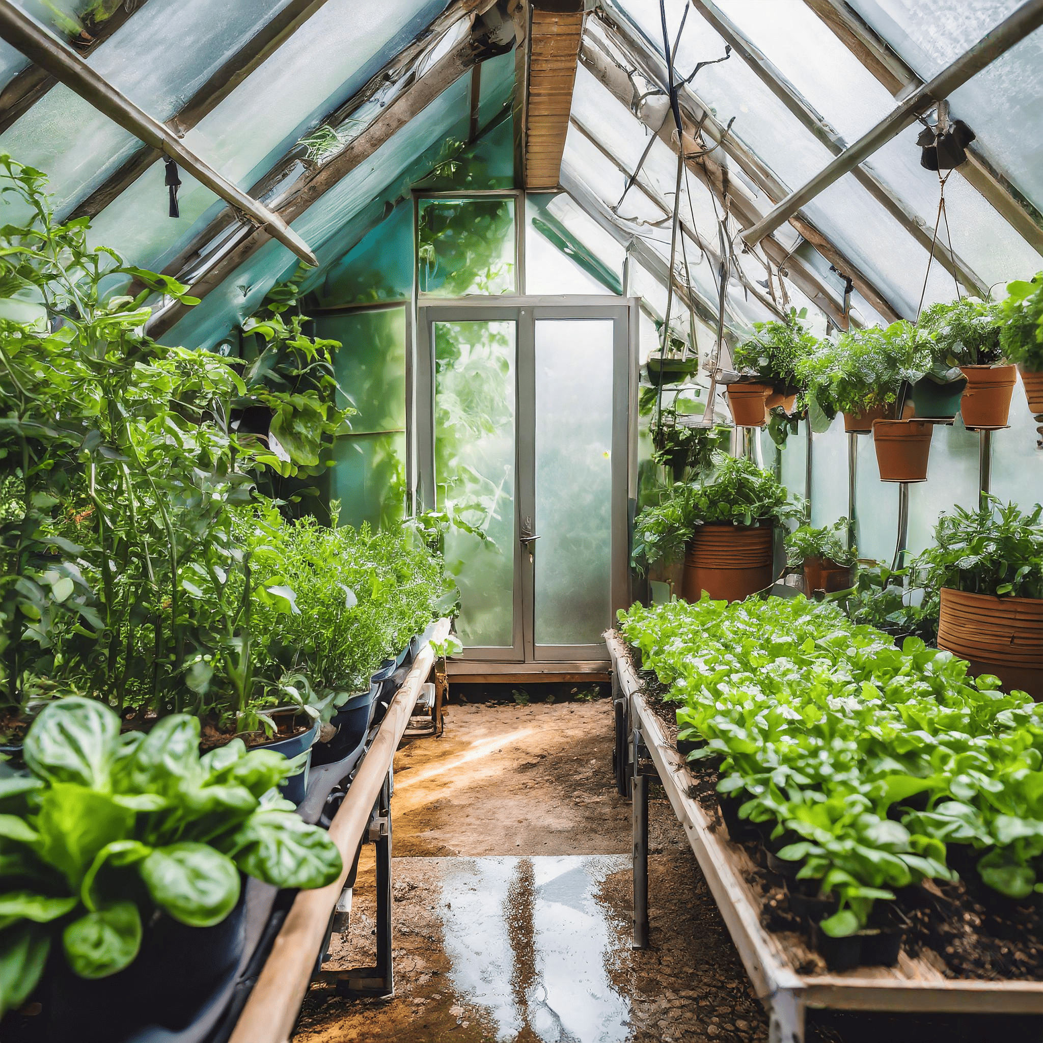 greenhouse growing leafy greens