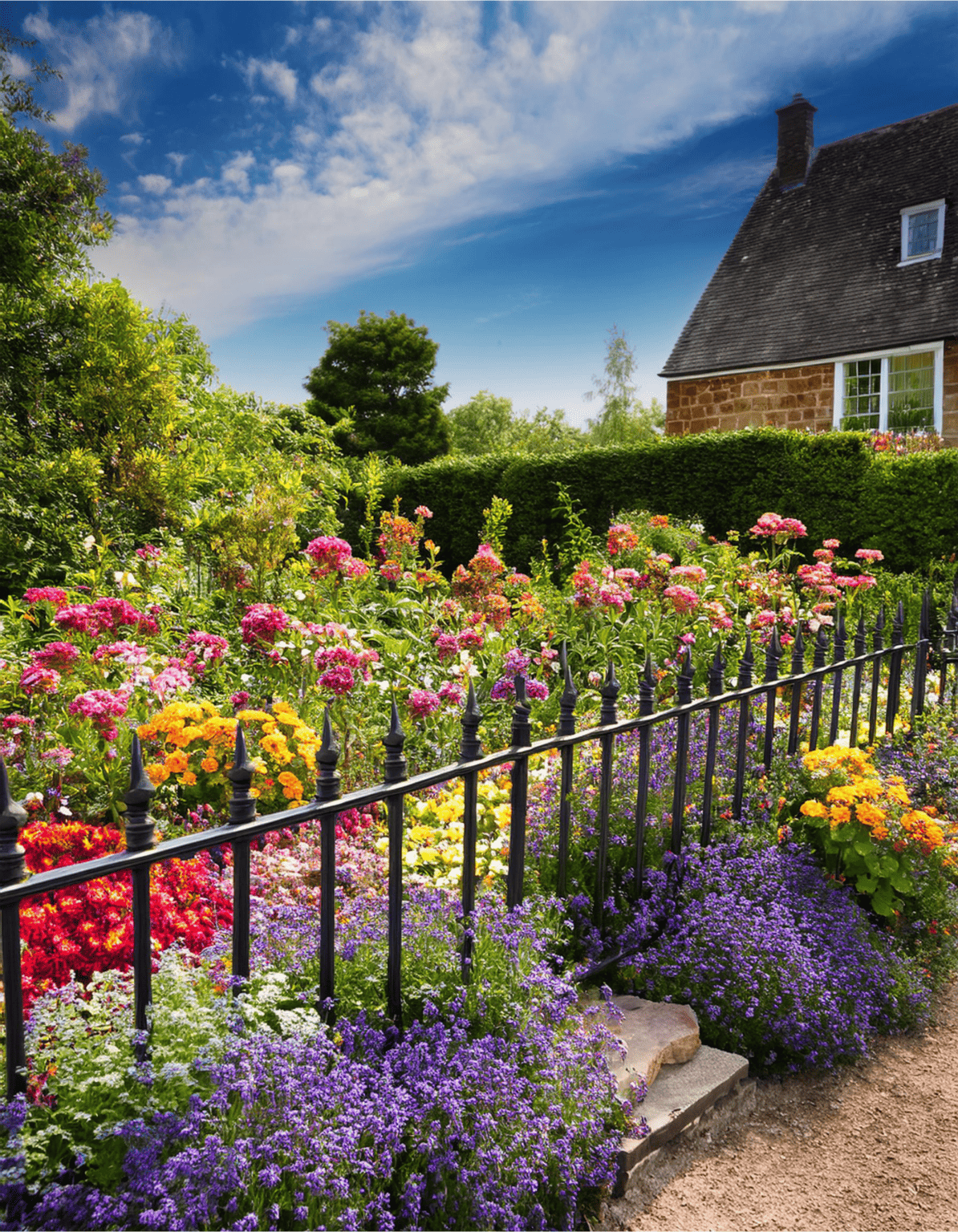 11 Enchanting Cottage Garden Ideas with Borders and Fences for a Cozy ...