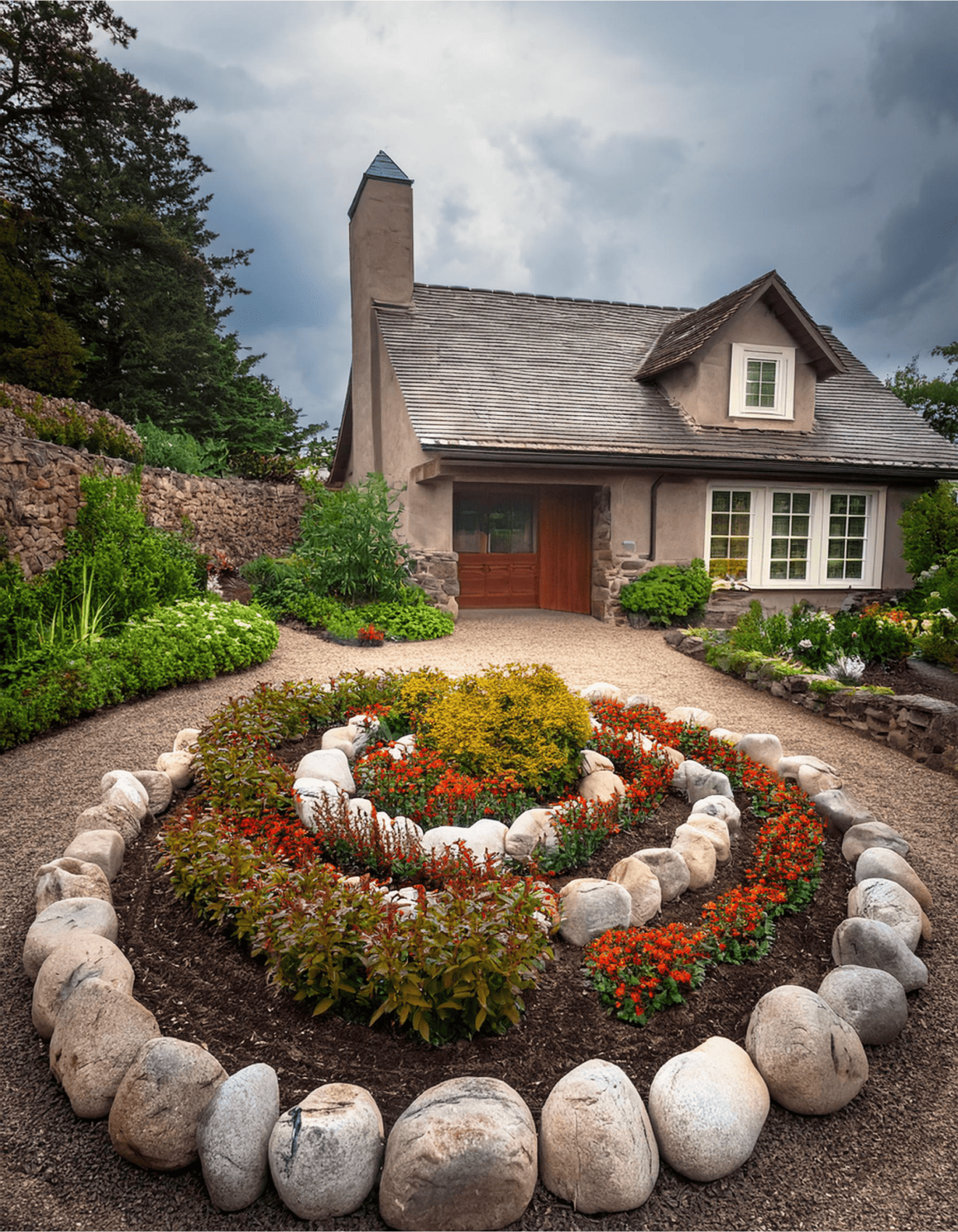 17 Creative Front Yard Landscaping Ideas with Rocks | Bigger Garden