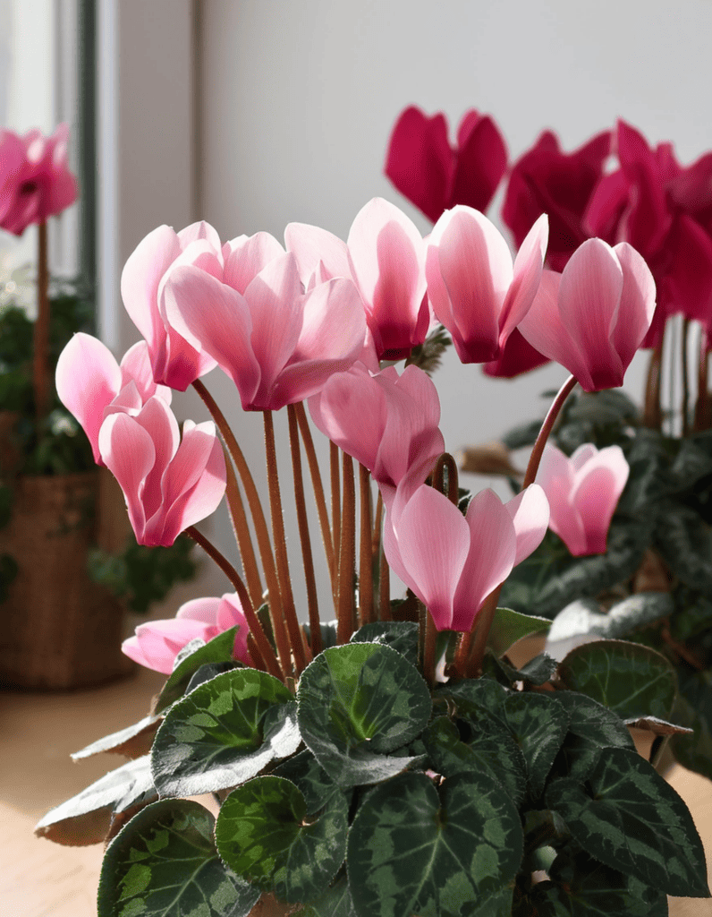 pink and red Cyclamen