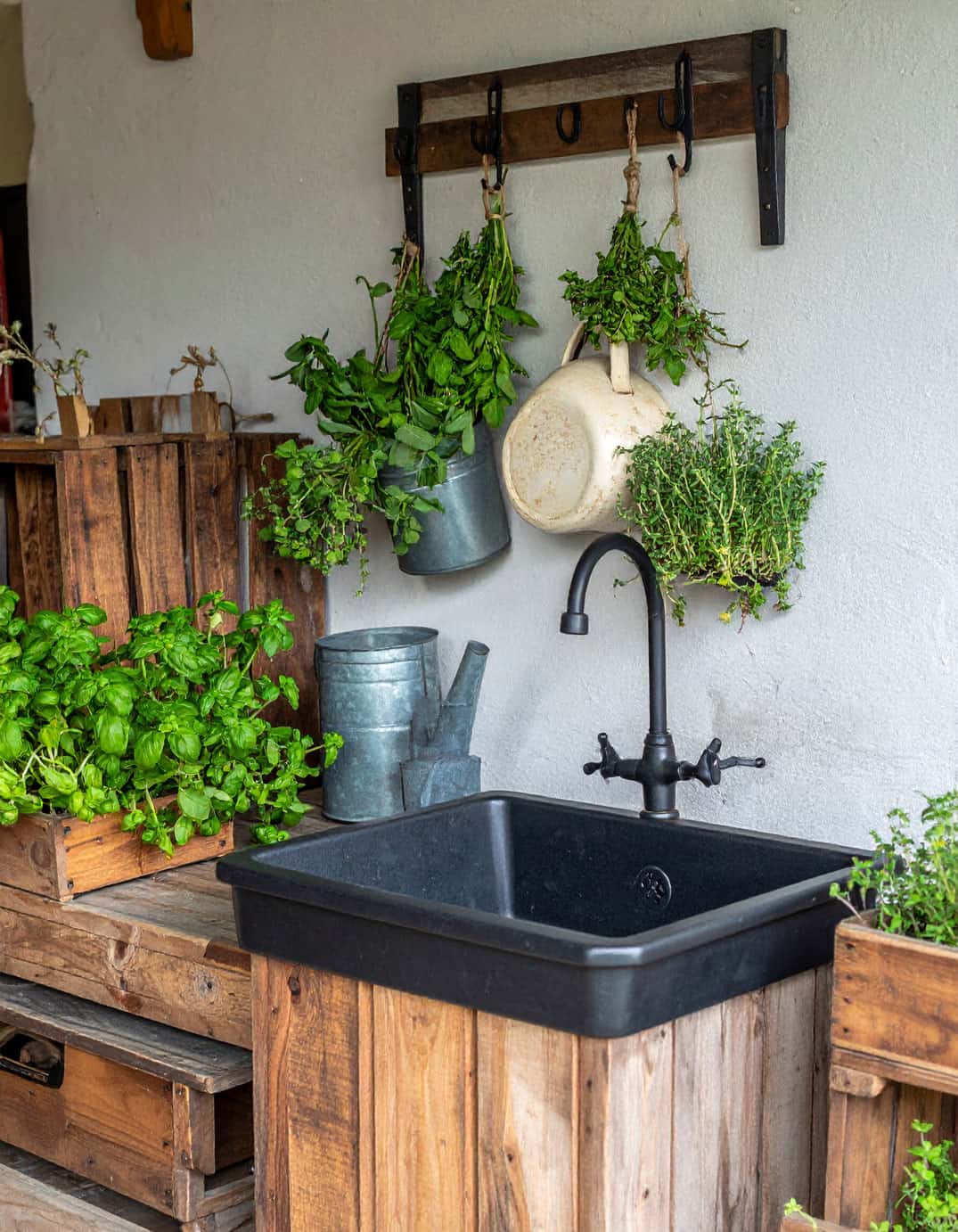 Cast iron sink seedliing station