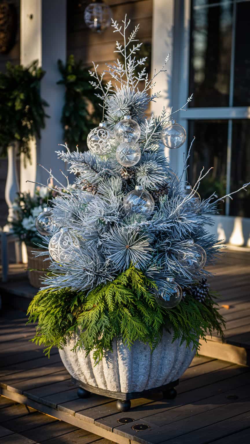 1 Elegant christmas planters