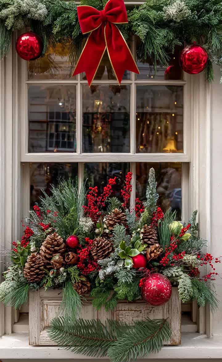 1 christmas windowbox planter