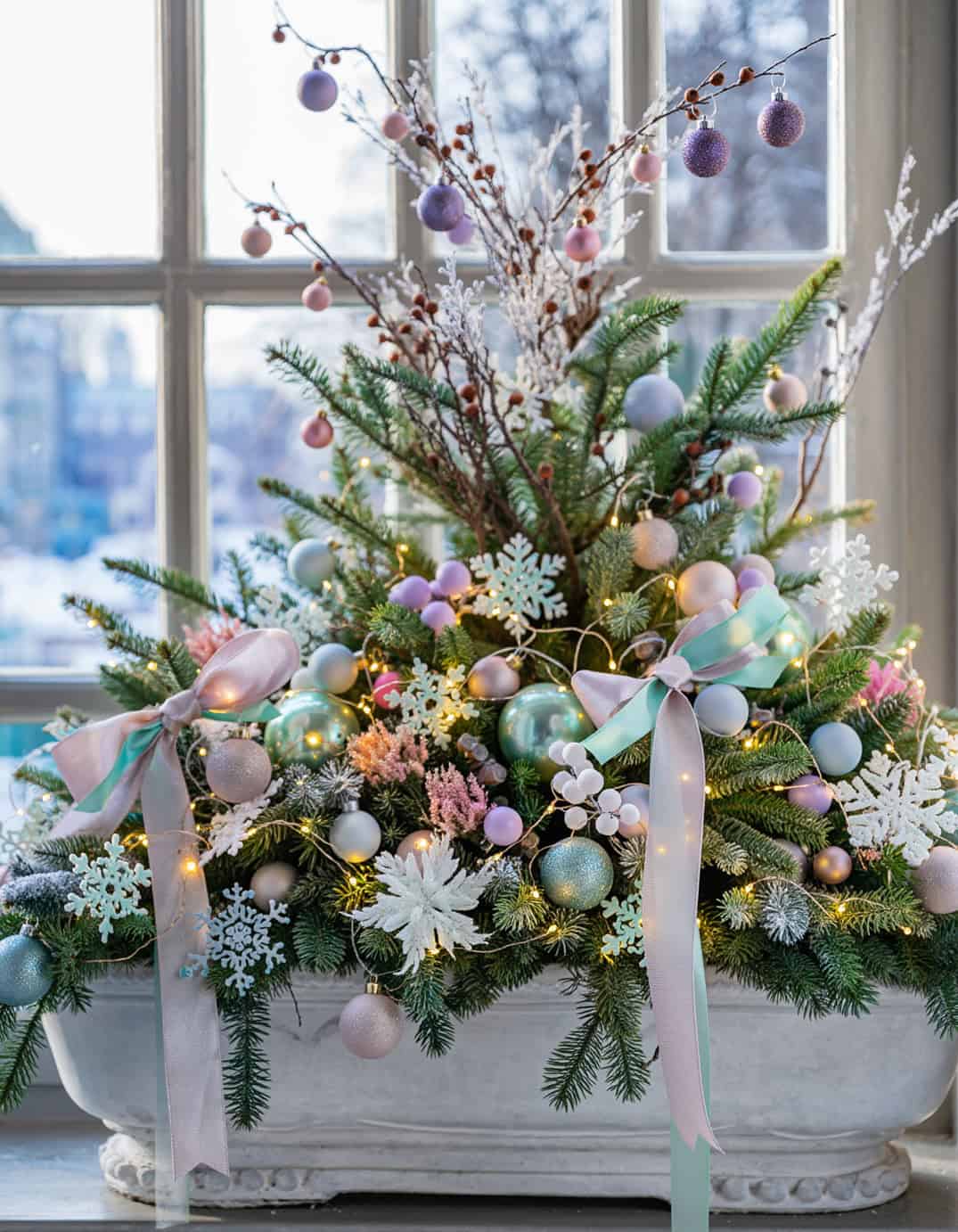 14 christmas windowbox planter