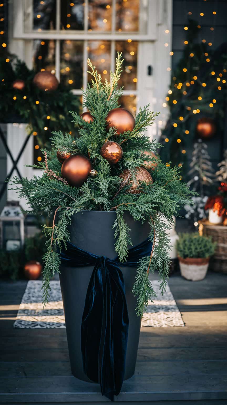 4 Elegant christmas planters