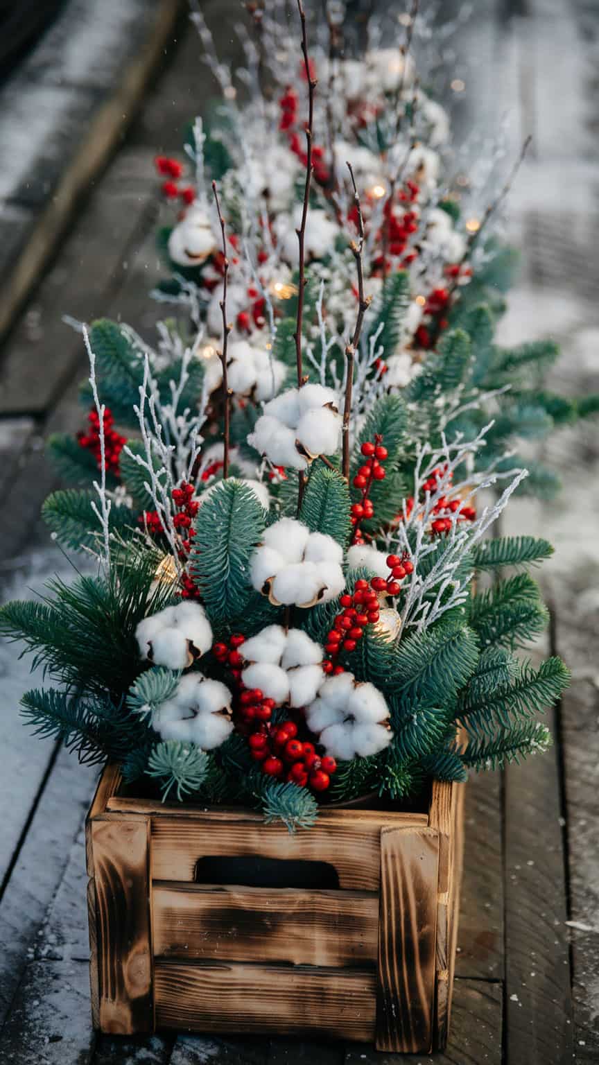 11 Rustic Christmas Planter Ideas