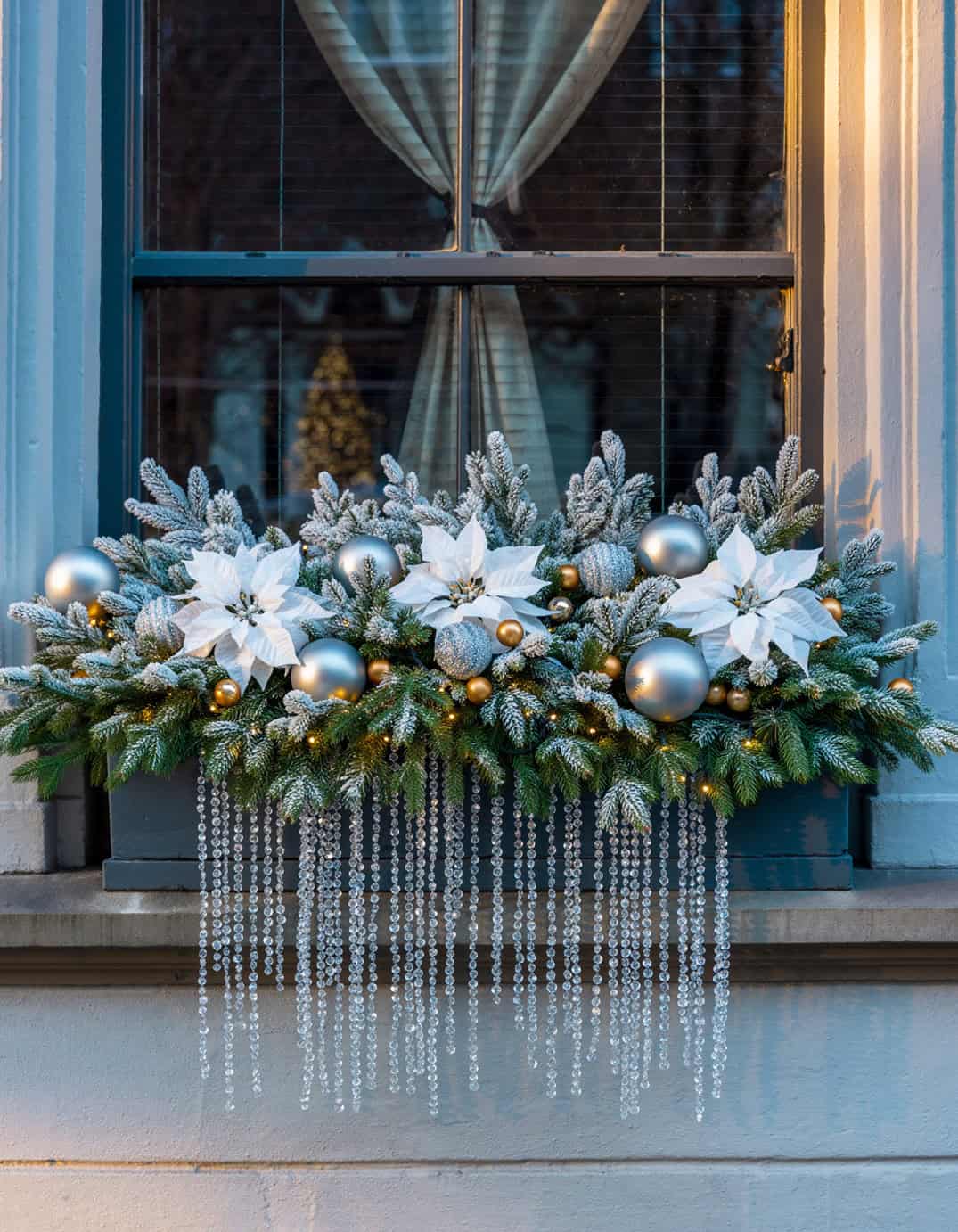 6 christmas windowbox planter