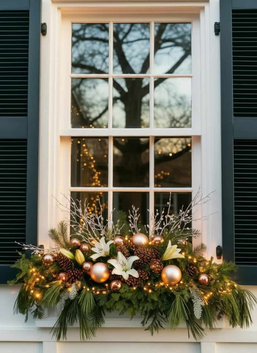 7 christmas windowbox planter