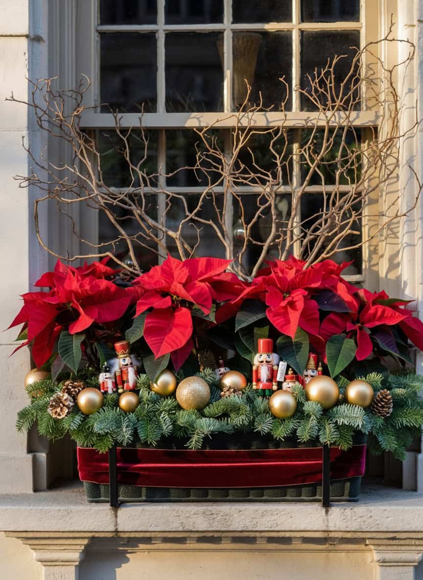 8 christmas windowbox planter