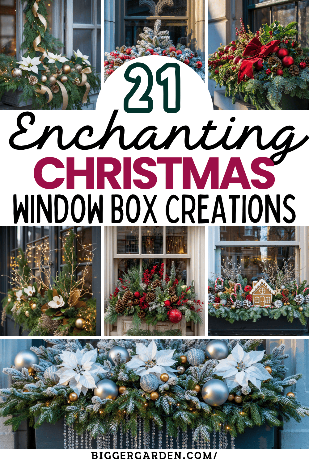 Christmas Window box planters 2