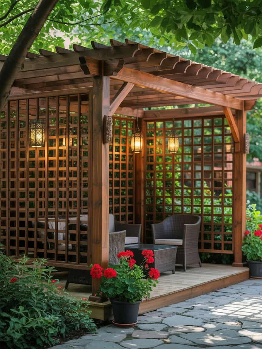 13 Pergola Privacy Wall
