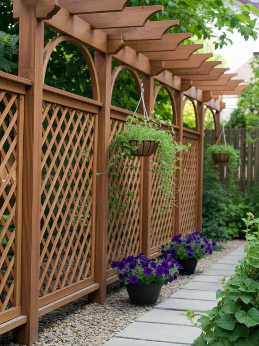 17 Pergola Privacy Wall