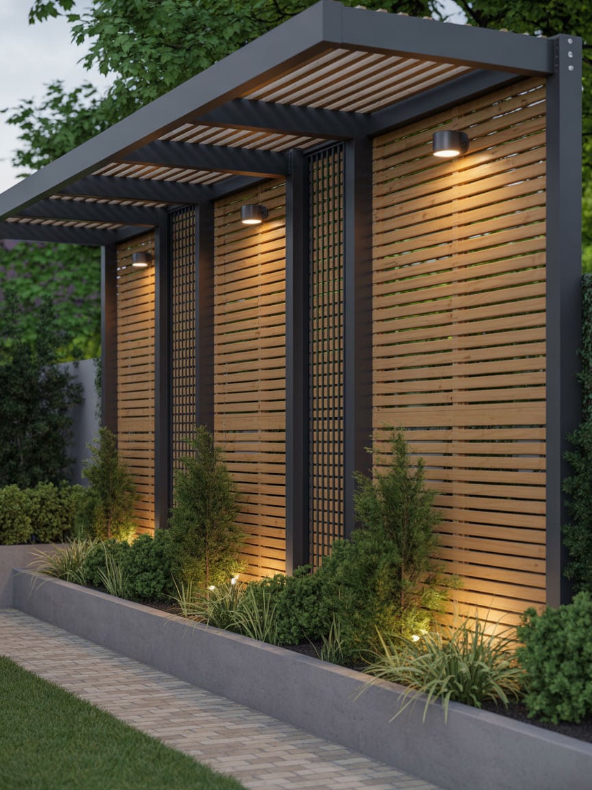 19 Pergola Privacy Wall