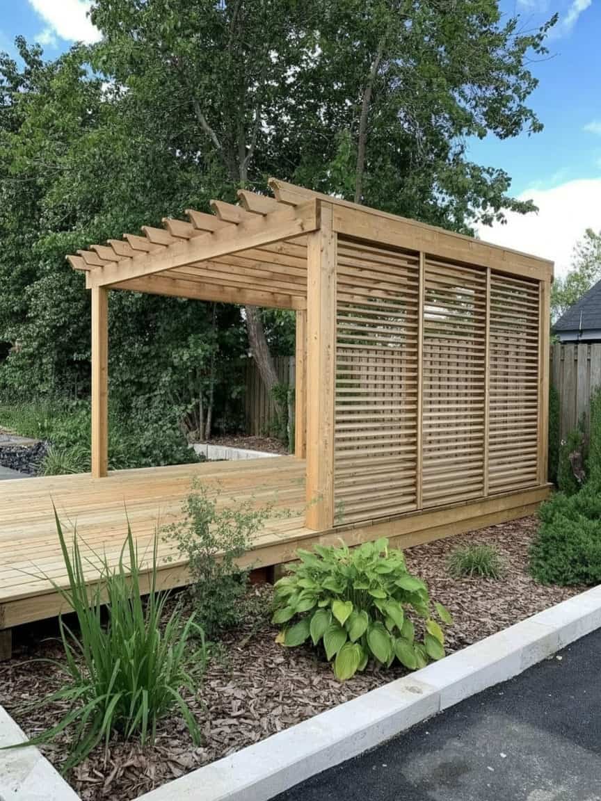 9 Pergola Privacy Wall 1