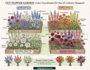 7 Layout Ideas for Your Cut Flower Garden (Infographic Guided) | Bigger ...