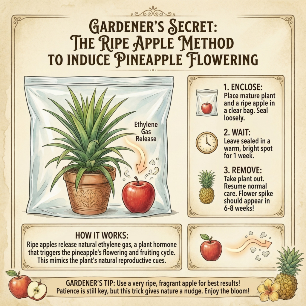 How to get pineapples to flower