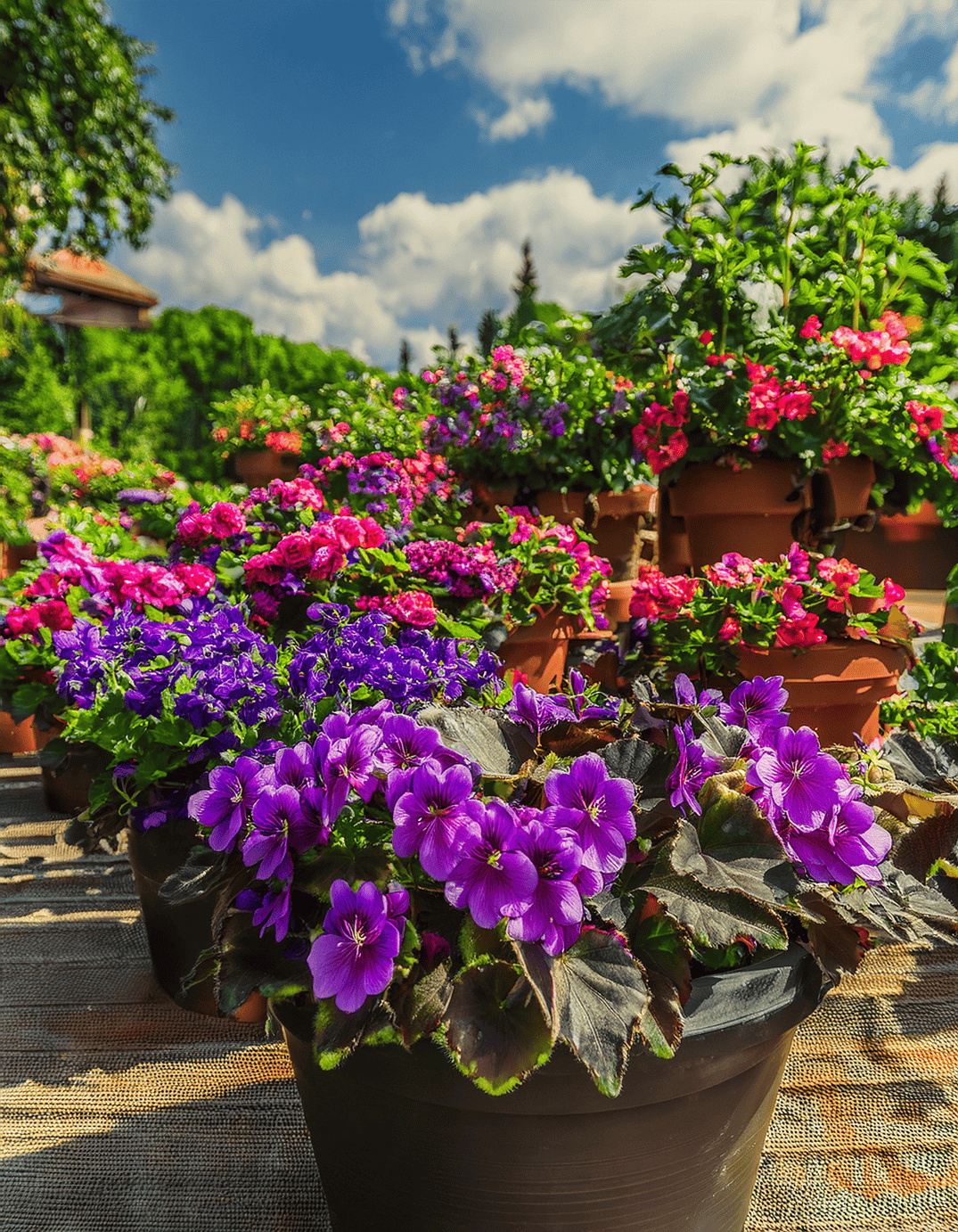 violet begonias