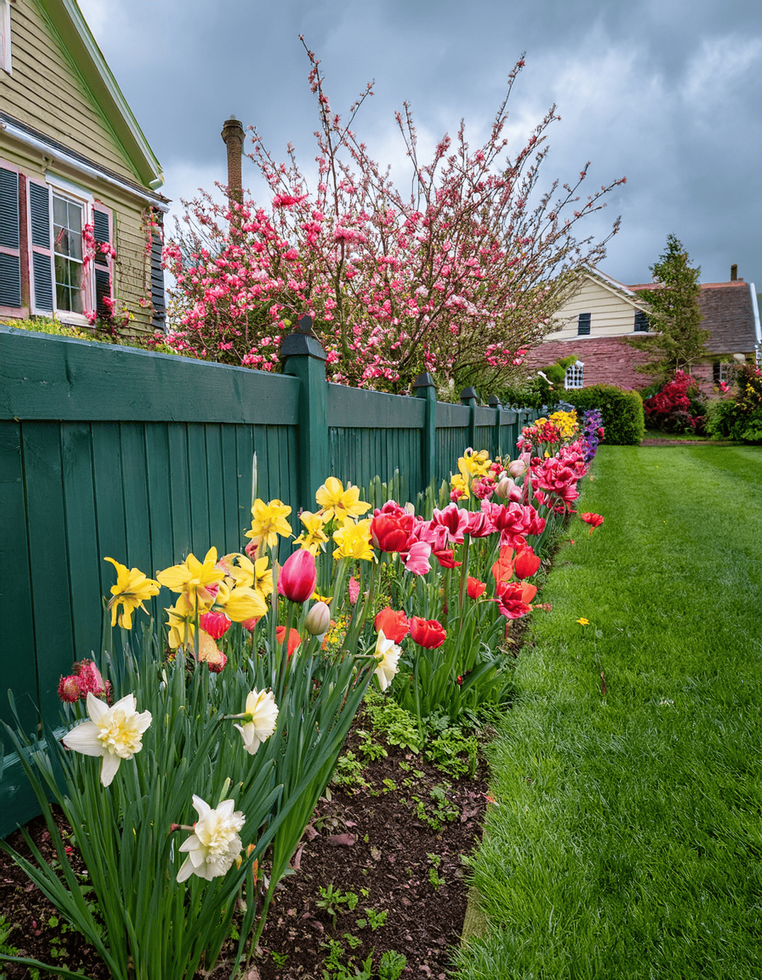 daffodil fence border