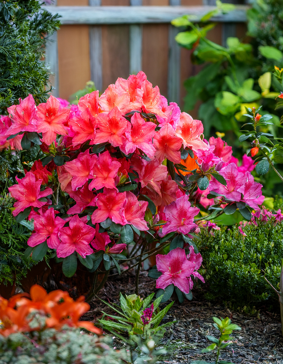 Azalea growing